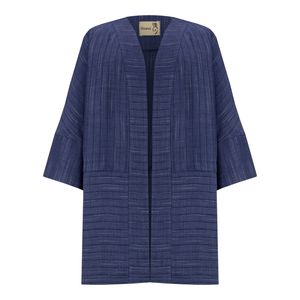 مانتو زنانه السانا مدل کیژان کد 225105 رنگ آبی تیره