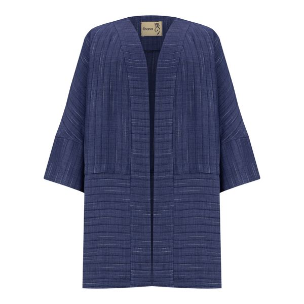 مانتو زنانه السانا مدل کیژان کد 225105 رنگ آبی تیره