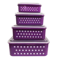 ظرف نگهدارنده فرش کیپس مدل خالدار مجموعه 4 عددی