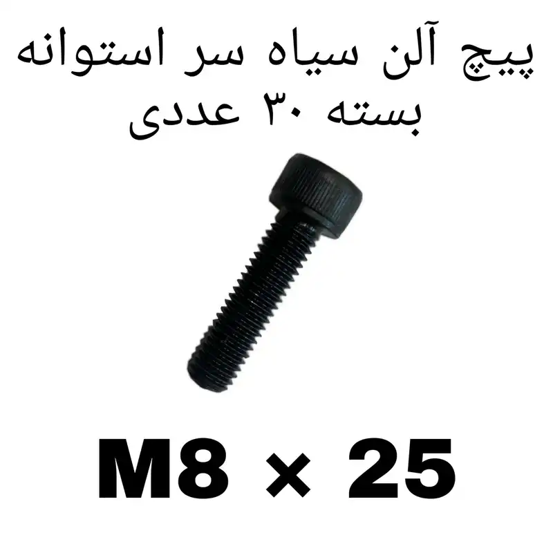پیچ آلن مدل M8-25 کد 2200 بسته 30 عددی