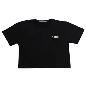 تی شرت آستین کوتاه زنانه مدل Babe 10-25 رنگ مشکی