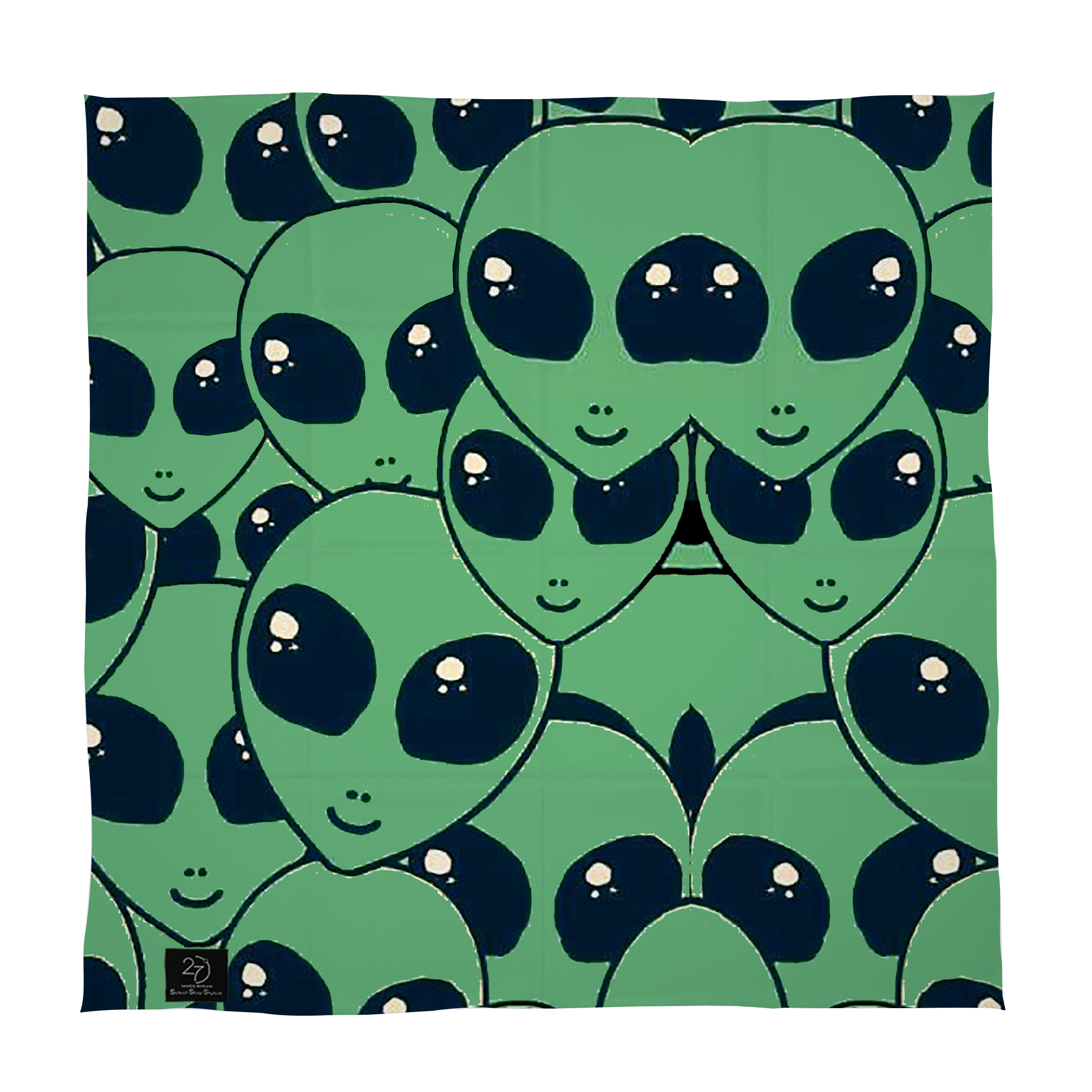 دستمال سر و گردن 27 مدل Alien کد H49 