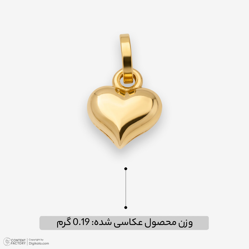 آویز گردنبند طلا 18 عیار زنانه مایا ماهک طرح قلب کد MM2334