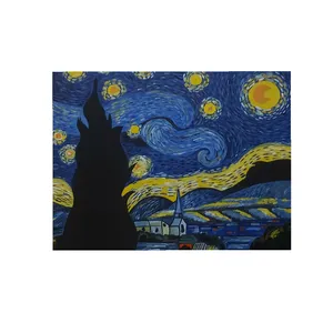 تابلو نقاشی اکریلیک مدل شب پرستاره