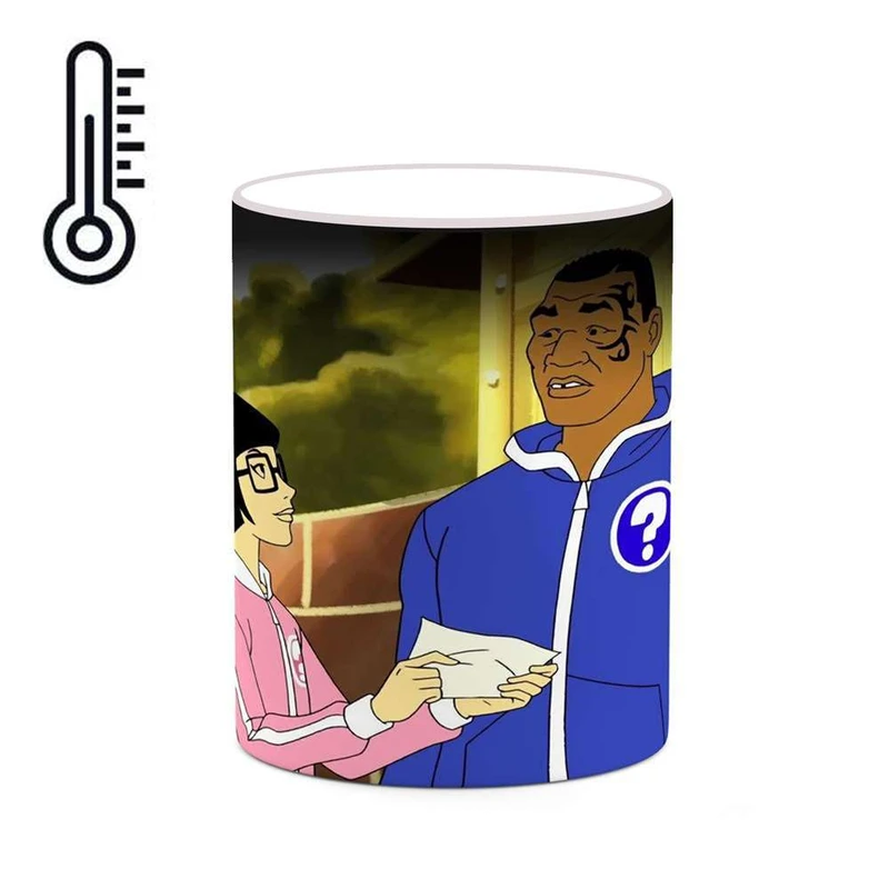 ماگ حرارتی کاکتی مدل کارتون Mike Tyson Mysteries کد mgh22743