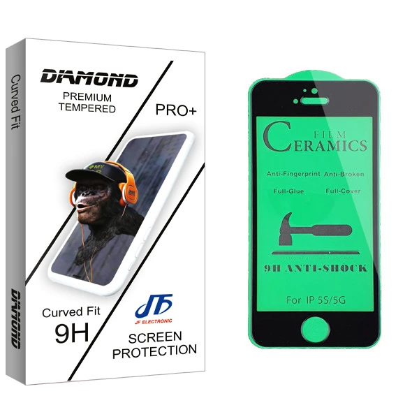 محافظ صفحه نمایش سرامیکی جی اف مدل Diamond glass مناسب برای گوشی موبایل اپل iPhone 5s