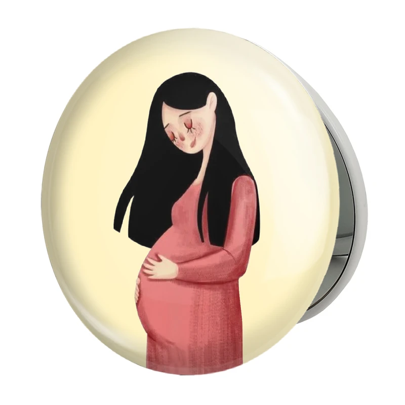 آینه جیبی خندالو طرح بارداری مدل تاشو کد 26698 