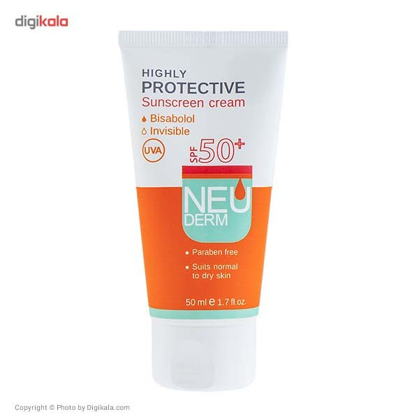 کرم ضد آفتاب نئودرم مدل Highly Protective Invisible SPF50 حجم 50 میلی لیتر
