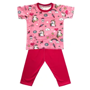 ست تی شرت آستین کوتاه و شلوار دخترانه مدل پونی کد 247