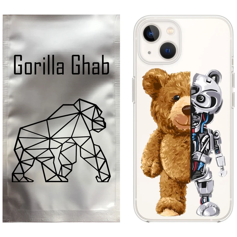 کاور گوریلا قاب مدل CLG کد 40 طرح خرس مناسب برای گوشی موبایل اپل iPhone 13 mini