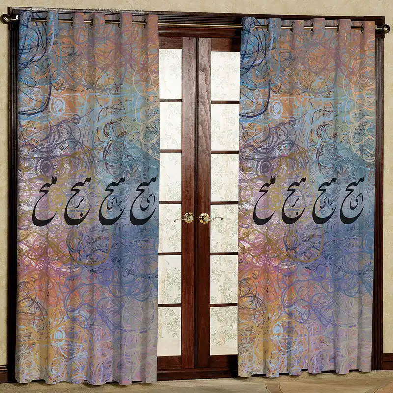 پرده مدل طرحدار هیچ مخمل پانچی کد 4032 سایز 200x140 سانتی متر