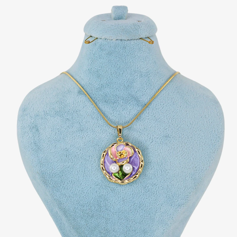 گردنبند زنانه زودیکا مدل میناکاری کد AAB688