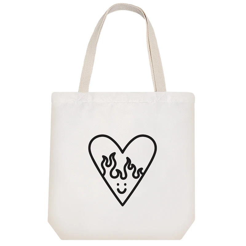 ساک خرید پارچه ای خندالو طرح قلب مدل توت بگ کد 6562