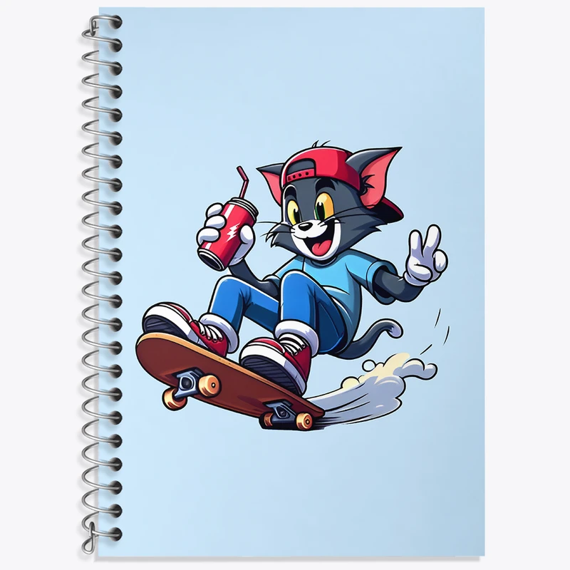 دفتر زبان 50 برگ خندالو مدل سه خط طرح تام (Tom) کد N5751