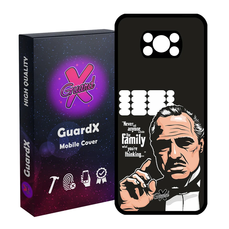 کاور گارد ایکس طرح God Father مدل Glass10197 مناسب برای گوشی موبایل شیائومی Poco X3 / Poco X3 NFC