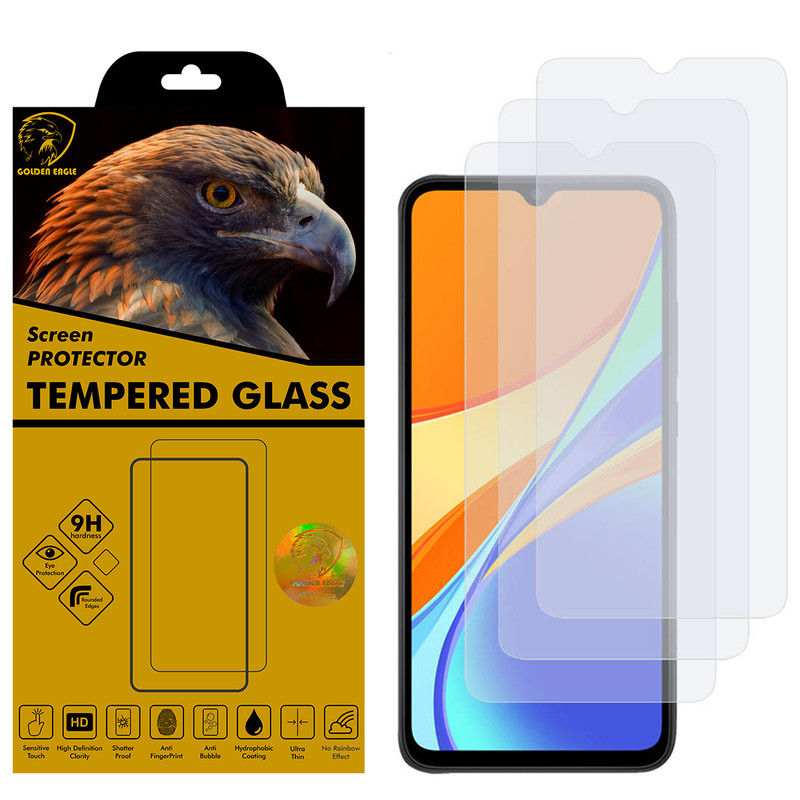 محافظ صفحه نمایش گلدن ایگل مدل GLC-X3 مناسب برای گوشی موبایل شیائومی Redmi 9C بسته سه عددی