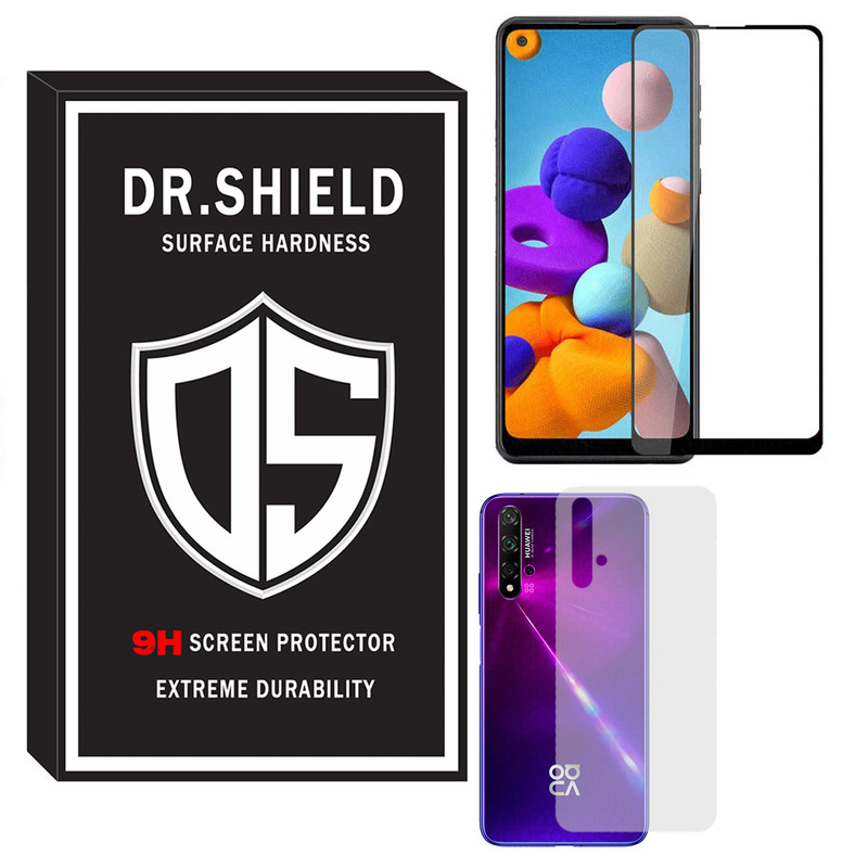 محافظ صفحه نمایش دکتر شیلد مدل TFPDR-06 مناسب برای گوشی موبایل هوآوی Nova 5t به همراه محافظ پشت گوشی