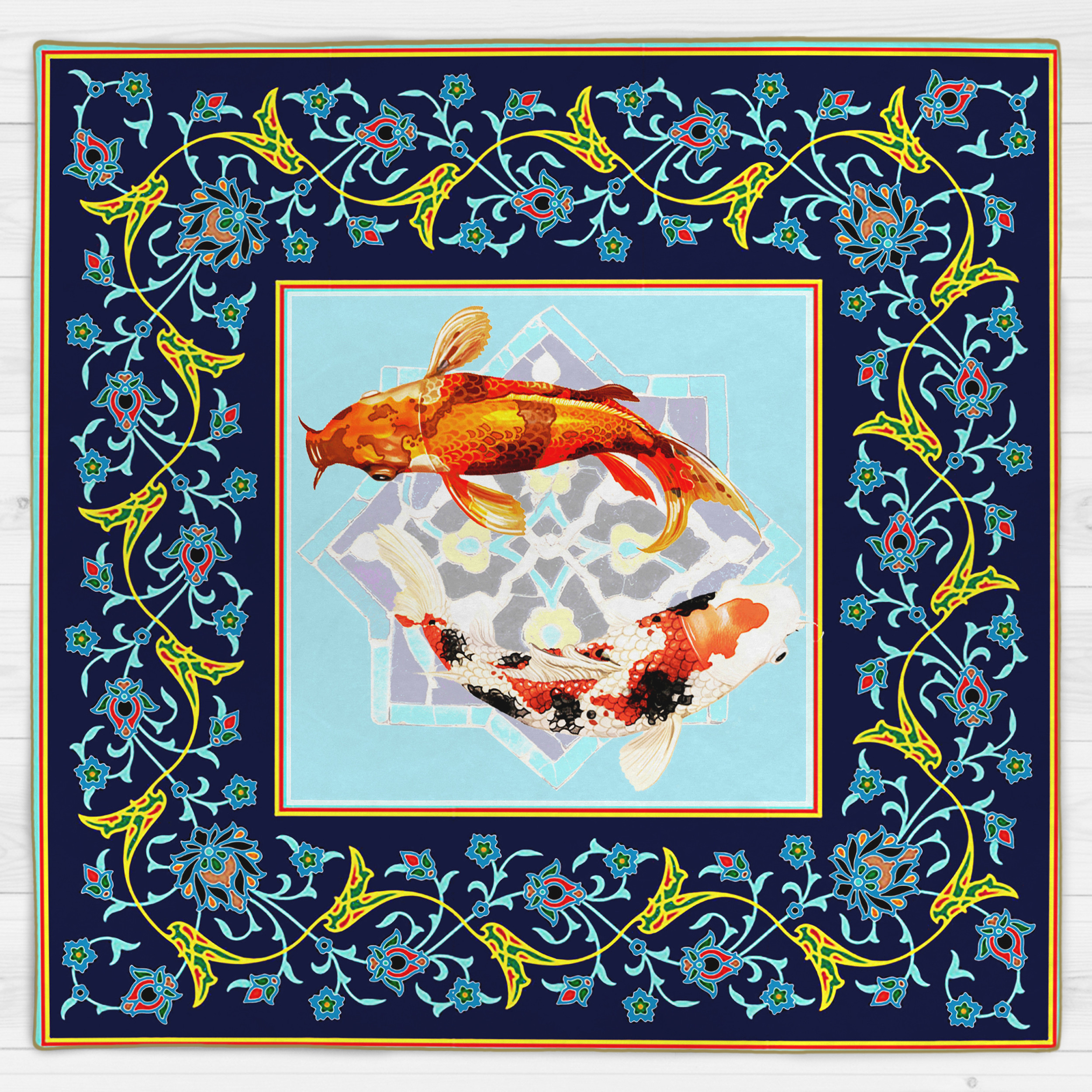 رومیزی طرح ماهی نوروز کد 9298