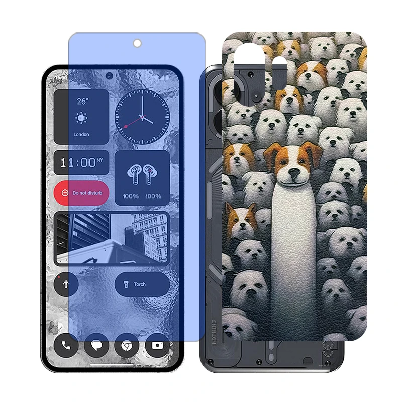 محافظ صفحه نمایش آنتی بلو گلس مدل Together مناسب برای گوشی موبایل ناتینگ 2 Phone به همراه برچسب پوششی پشت گوشی