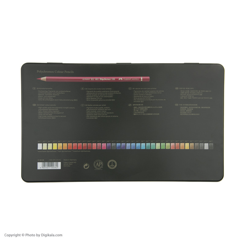 مداد رنگی 36 رنگ فابر کاستل مدل Polychromos