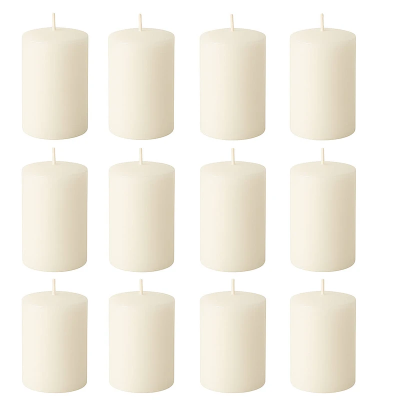 شمع استوانه ای بدون بو مدل 6 زمان اتمام 8 ساعت مجموعه 12 عددی