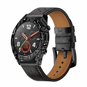 MAHOOT Black-Printed-Circuit-Board Cover Sticker for Huawei Watch GT Smartwatch