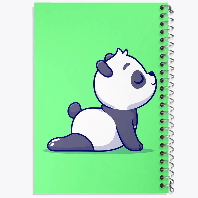 دفتر شطرنجی 50 برگ خندالو طرح حیوانات بامزه پاندا کد 29439