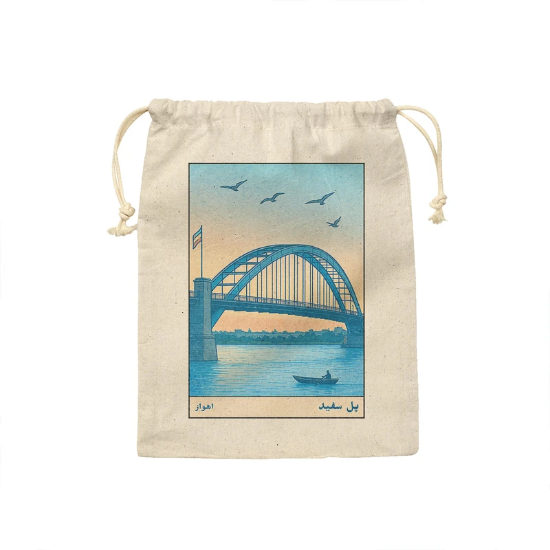 نظم دهنده ترمه طراحان ایده مدل کارت پل سفید اهواز کد map1514 - L سایز 28x40 سانتی متر