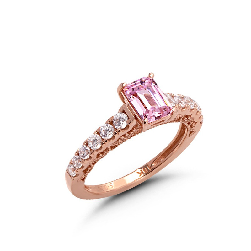 انگشتر طلا 18 عیار زنانه کیمیا زر مدل پایه جواهر لوکس بارمان 1244 سایز 53