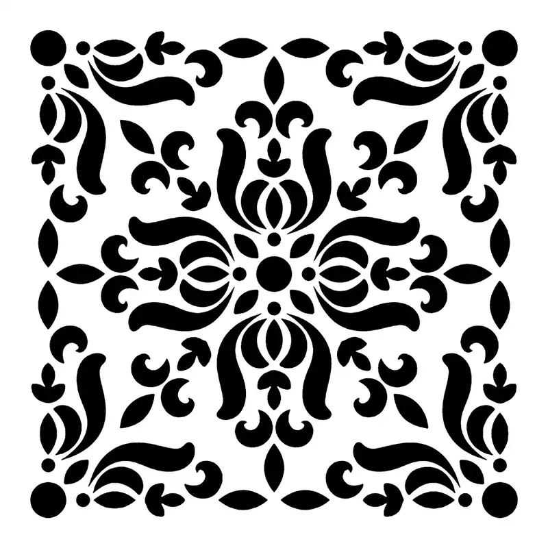 شابلون باتیس آرت طرح تذهیب کد 50-693