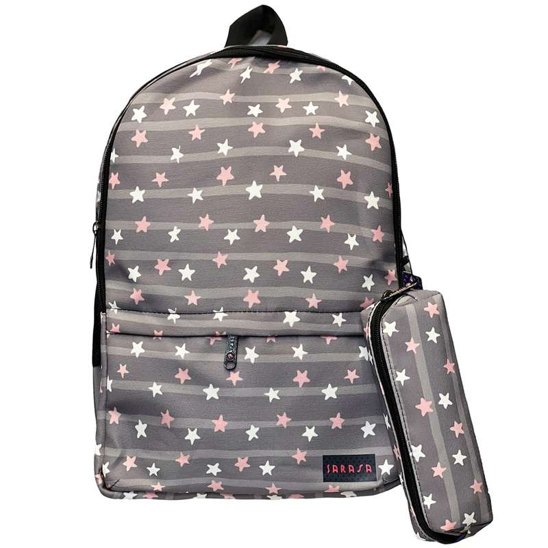 کوله پشتی ساراسا طرح ستاره مدل Star 01 به همراه جامدادی