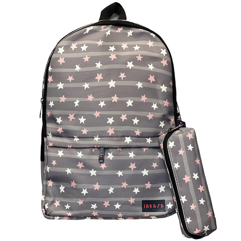 کوله پشتی ساراسا طرح ستاره مدل Star 01 به همراه جامدادی