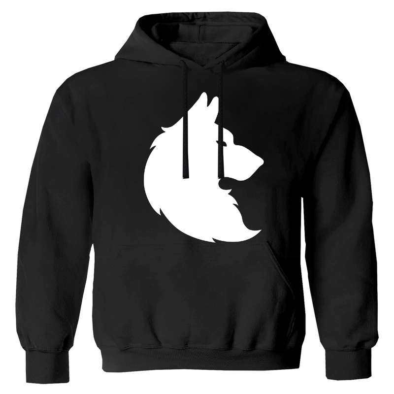 هودی پسرانه مدل گرگ W28 رنگ مشکی 