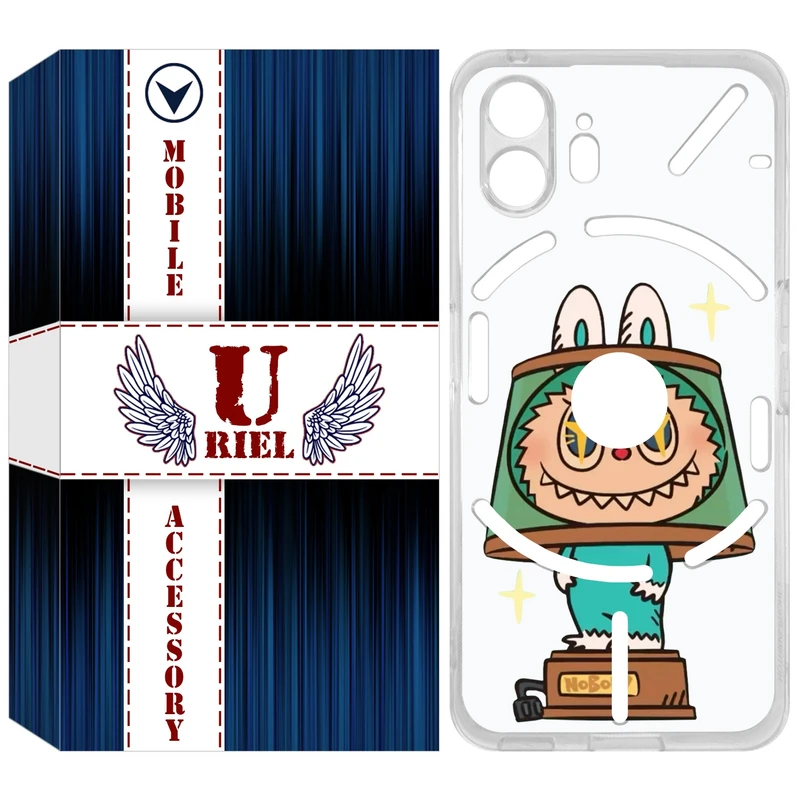 کاور یوریل مدل Clear کد 126 طرح لبوبو Labubu مناسب برای گوشی موبایل ناتینگ فون Nothing Phone 2