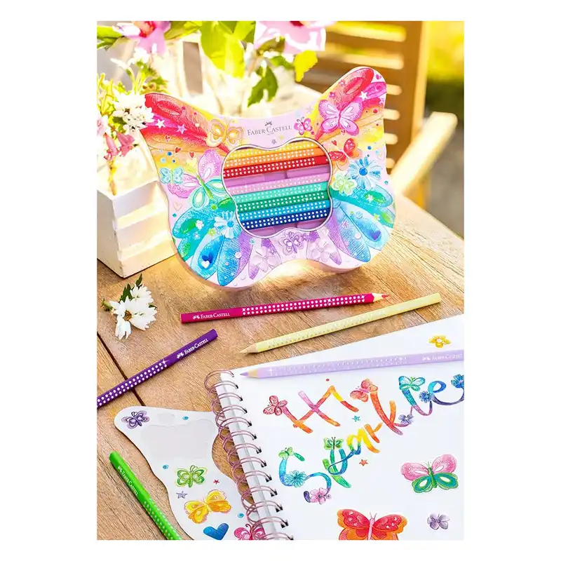 مداد رنگی 20 رنگ فابر کاستل مدل Butterfly Pastel