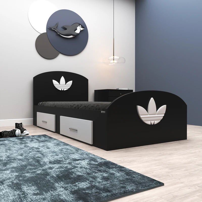 تخت خواب یک نفره اعیان مدل FH461 طرح اسپرت سایز 200×90 سانتی متر 