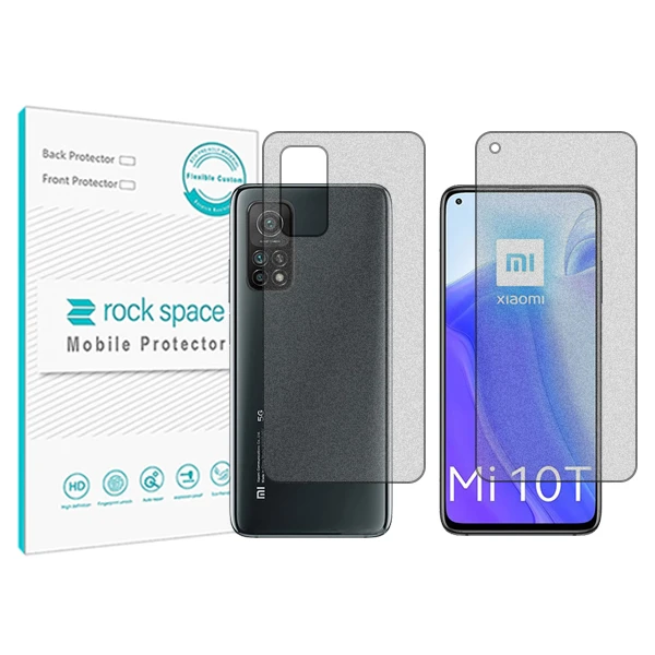 محافظ صفحه نمایش مات راک اسپیس مدل HyMTT مناسب برای گوشی موبایل شیائومی Mi 10T 5G به همراه محافظ پشت گوشی 