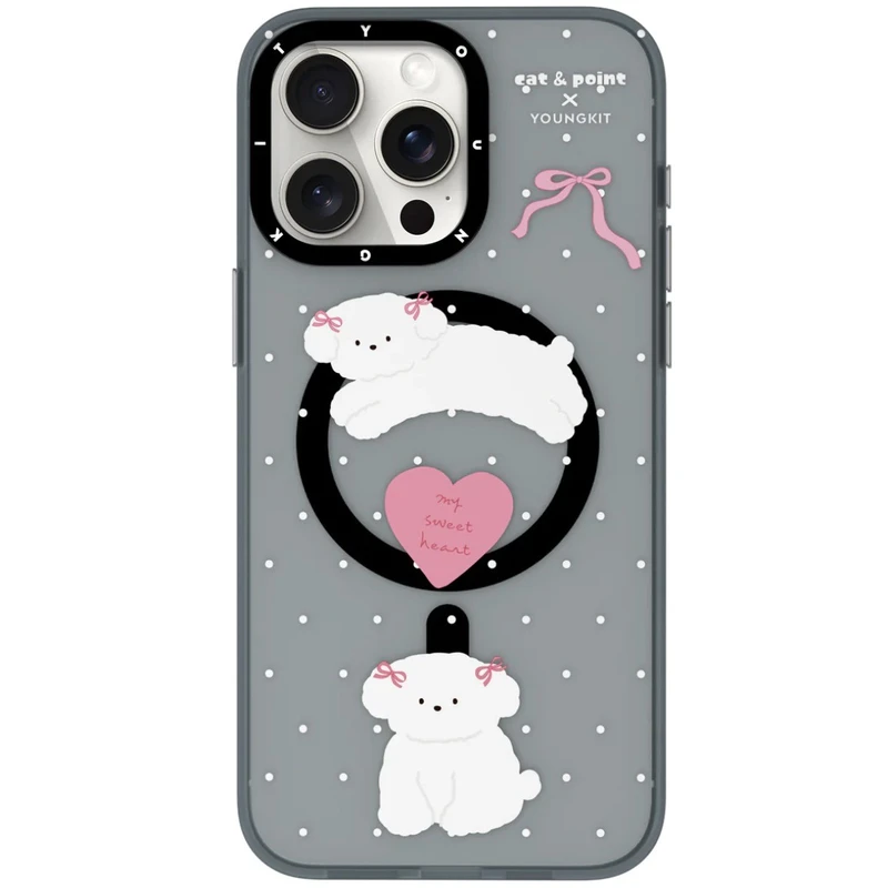 کاور یانگ کیت مدل  Meow woof کد 01 مناسب برای گوشی اپل iphone 15promax