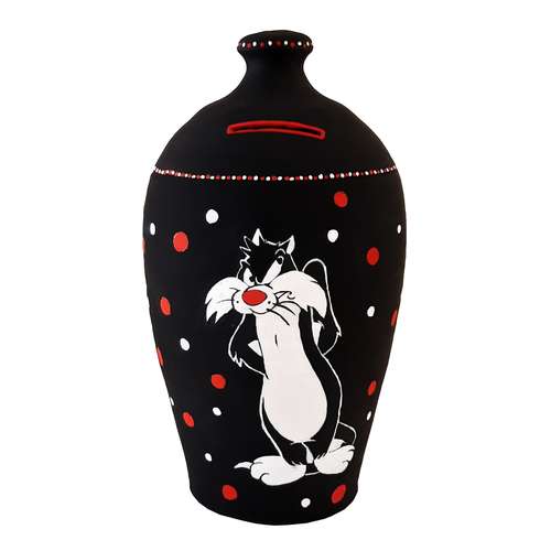 قلک سفالی مدل گربه RO-02