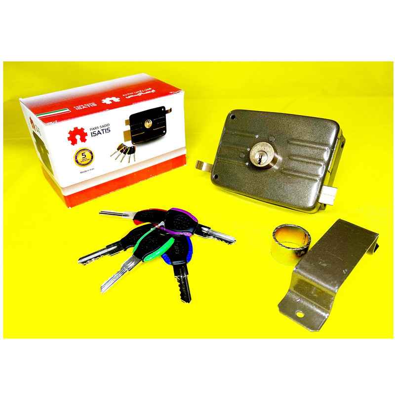 قفل حیاطی ایساتیس مدل کلید دوشیار کد 2shiar مجموعه 4 عددی