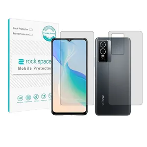 Rock space HyGEL model transparent screen protector suitable for Vivo Y76 mobile phone along with the back protector