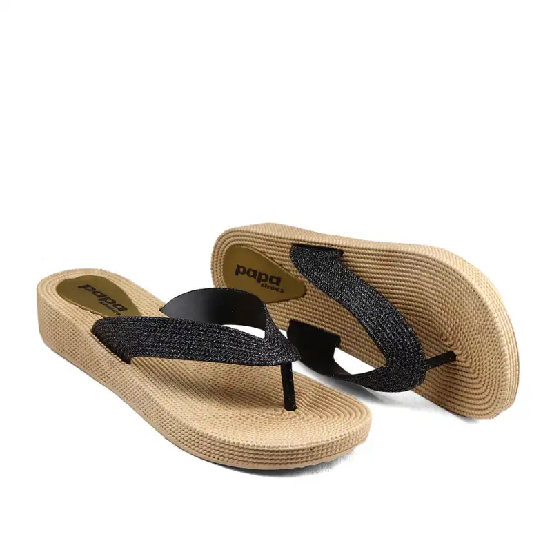 دمپایی لاانگشتی زنانه پاپا مدل ترمه پلاس کد 01