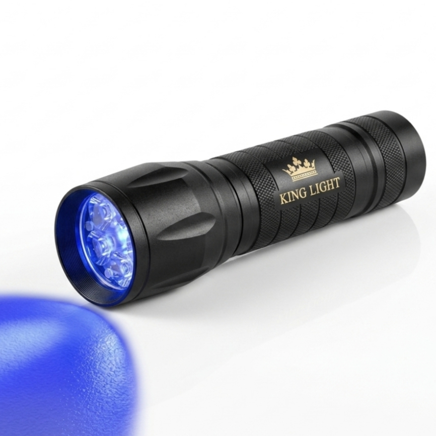 چراغ قوه دستی کینگ لایت مدل UV-365395 با نور بنفش چراغ قوه دستی کینگ لایت مدل UV-365395 با نور بنفش