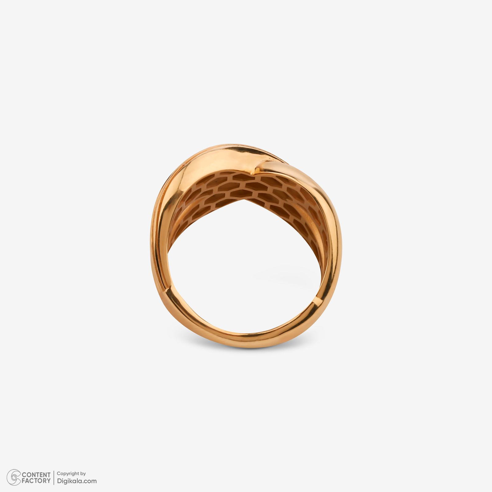 انگشتر طلا 18 عیار زنانه گلدم مدل R344004 سایز 56 -  - 3