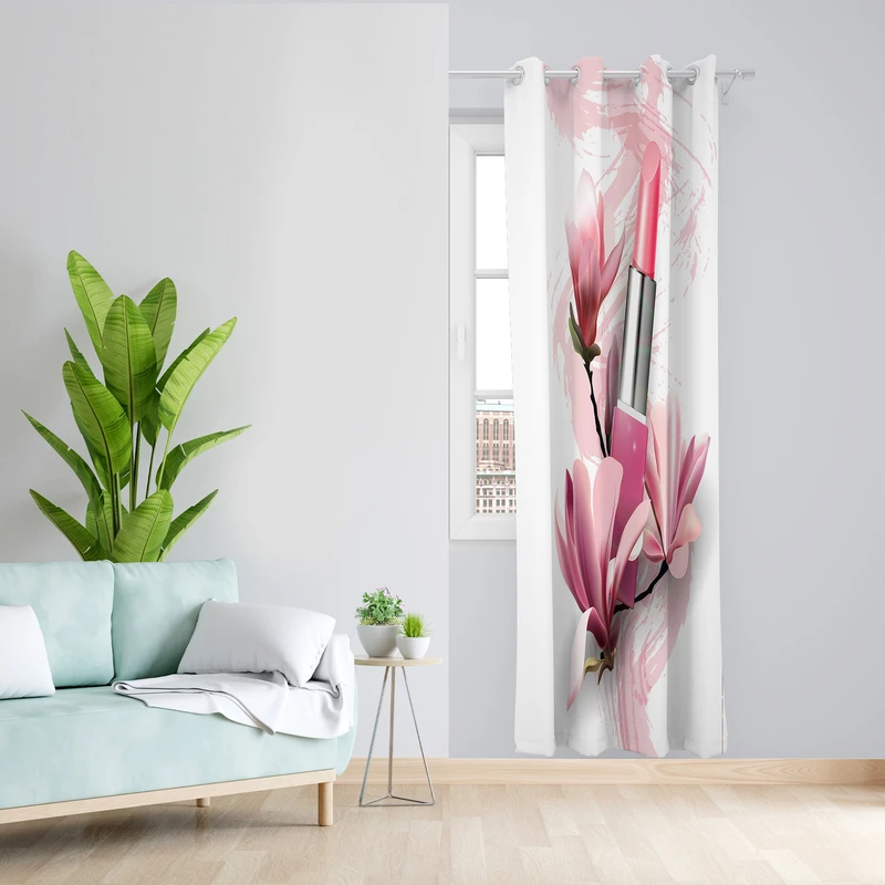 پرده طرح ماتیک مدل مخمل پانچی کد L 666 Z سایز 140x200 سانتی متر