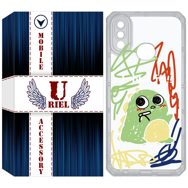 کاور یوریل قاب مدل Clear کد 21 طرح دایناسور نقاش مناسب برای گوشی موبایل سامسونگ Galaxy A10S / M10S