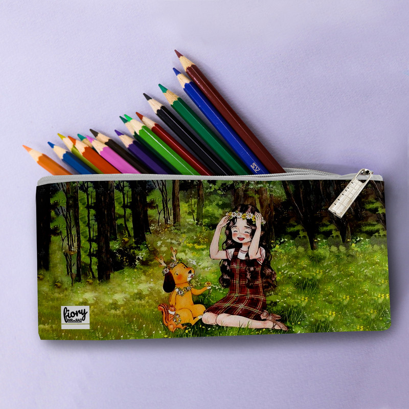 جامدادی مستر راد مدل دختر فانتزی طرح گلبهار کد fiory 2052