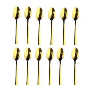 قاشق چای خوری سانلی مدل پولاریس گلد 2868G مجموعه 12 عددی