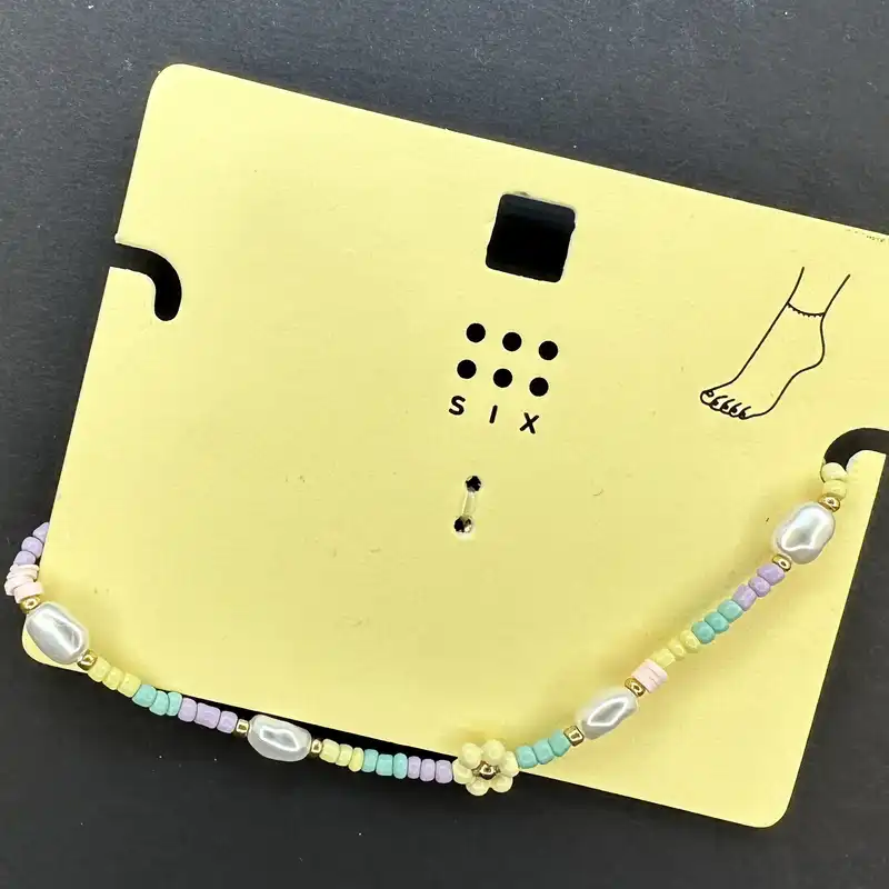 پابند زنانه سیکس مدل مهره ای گل