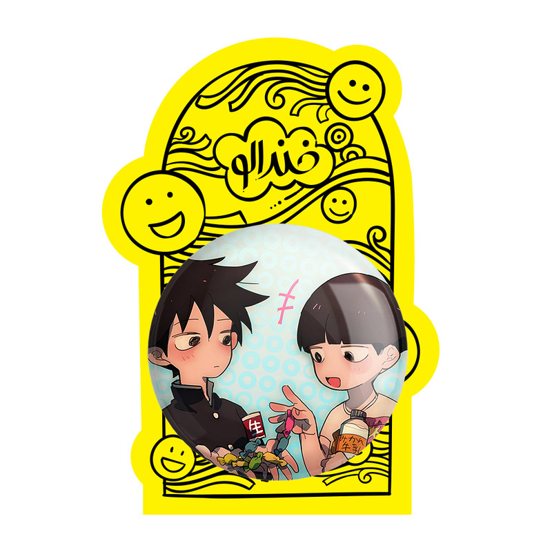 آینه جیبی خندالو مدل شییکو و ریتسو انیمه موب سایکو Mob Psycho 100 کد 24476